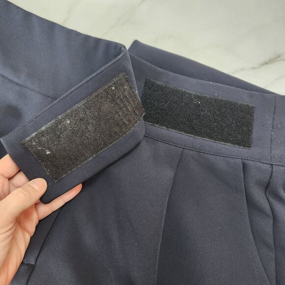 Y.A.S Navy Blue Trousers Pants Wide Leg Career Professional Women's L - Picture 6 of 9